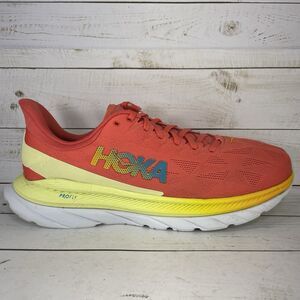Hoka One One Mach 4 Running Shoes Mens Size 12.5 D Peach Coral Athletic Sneakers